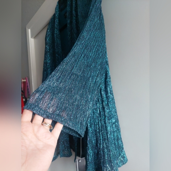 R&M Richards Metallic 2 piece drapey Cardigan & top blouse New sz 2X - Picture 5 of 9